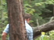 Preview 1 of german teen banged in the forest