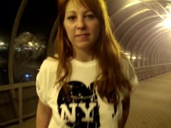 Marta on night street