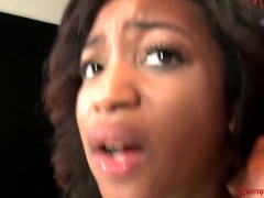 Big tit black beauty Ivy Sherwood takes huge white cock with style & class
