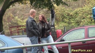 Picked Up For Outdoor Sex In Germany By Her Stepmother
