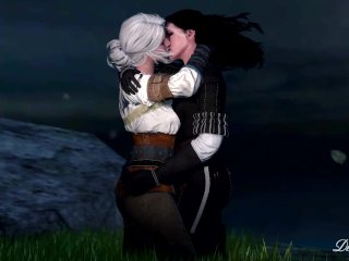 witcher, 3d animation, witcher ciri, yennefer