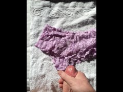 Cumming on Trisha Uptown's Panties