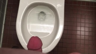 Cumshot On The Office Toilet