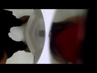 Urinal Spy - Young White Guy with Big Nice Uncut Dick # 1