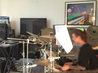Felicity Feline Practices her Drums BTS