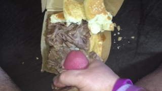 When A Roast Beef Sandwich Reminds You Of Your Ex's Pussy So You Fuck It