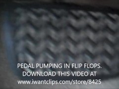 pedal pumping flip flops