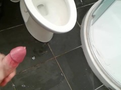 another big load on my black tile w a smile & goatee