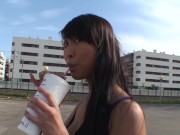 Preview 1 of Chinese amateur girl makes a public blowjob