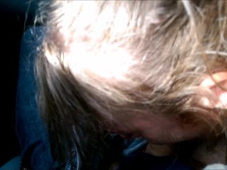 Public Street Car Blowjob& Cum in Mouth Driving