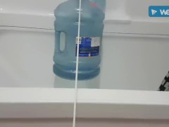 Hanging water jug off my balls
