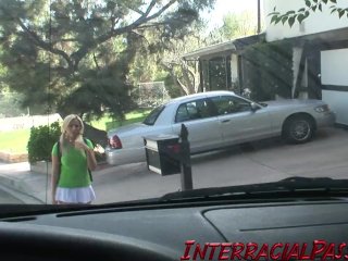 School girl Jenny takes a massive black cock!