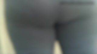 Screen Capture of Video Titled: BBW Public peeing in leggings