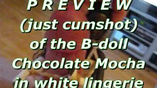Vista previa de BBB: Chocolate Mocha en lencería blanca