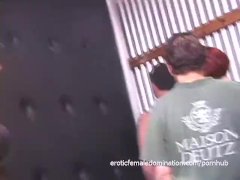 Two delicious gals and one dude enjoy filming naughty BDSM scenes