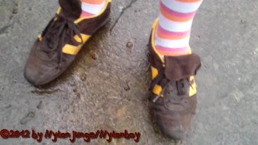 Sports in striped socks and sneakers (New Year Special 1)