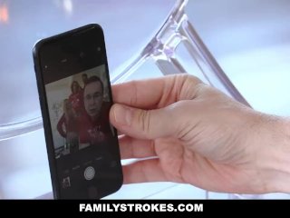 FamilyStrokes - stepsis fucked me during stepfamily Christmas pictures