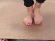 Preview 4 of Cockcrush footplay and footjob with barefeet and cumshot