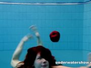 Preview 3 of Redhead Mia stripping underwater