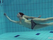 Preview 5 of Redheaded Katrin stripping underwater