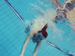 redhead, swimming pool, teen, young