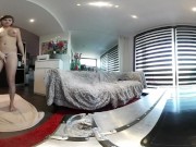 Hot Tattooed Brunette Undress & Squirt Everywhere in Vr 360 by Vic Alouqua
