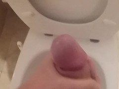 Huge cumshot in bathroom