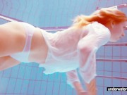 Preview 3 of Cute Melissa plays underwater