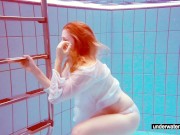 Preview 4 of Cute Melissa plays underwater