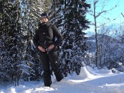 Preview 5 of Teen Public Flash in Snowboard In Mountain - Flash A La Neige VicAlouqua