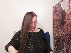 Hair Journal Combing Long Curly Strawberry Blonde Hair - Week One (ASMR)