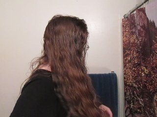 hair, hair fetish, amsr, curly hair