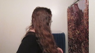 Diario dei capelli: pettinare i capelli lunghi ricci biondo fragola - Settimana 2 (ASMR)
