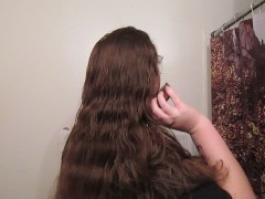 Hair Journal: Combing Long Curly Strawberry Blonde Hair - Week 8 (ASMR)