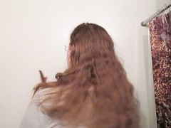 Hair Journal: Combing Long Curly Strawberry Blonde Hair - Week 9 (ASMR)
