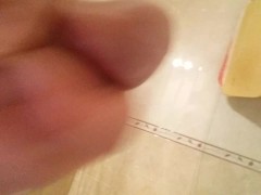 Handjob finished with loads of cum