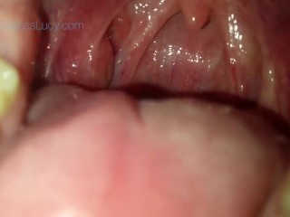 VERY sexy redhead's large open throat } Giantess Vore { Huge Mouth POV