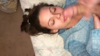 Amateur wife get cum