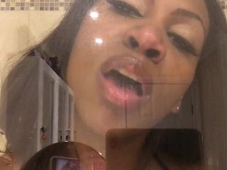 ASMR - Glass Kissing - Ass Worship - Wet Mouth_Sounds - EbonyLovers