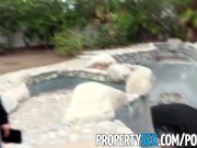 Preview 3 of PropertySex - Bad real estate agent fucks client outdoors