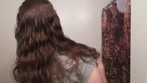 Hair Journal: Combing Long Curly Strawberry Blonde Hair - Week 16 (ASMR)