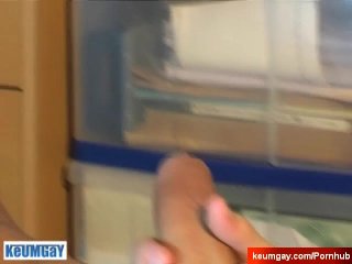 Marc innocent delivery guy serviced his big cock by a guy!