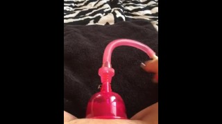 Sexy Teen Using Pussy Pump Rabbit And Squirts