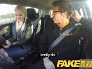 Preview 2 of Fake Driving School student with big tits and hairy pussy has creampie