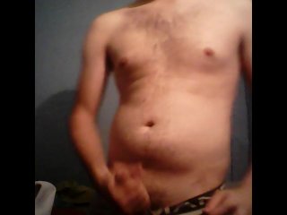 boy jerks off and cums on camera