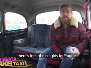 Female Fake Taxi Sexy Englishman pays for czech taxi ride in cum screenshot number 1