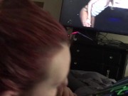 Preview 2 of I woke up to her watching porn and sucking my dick...
