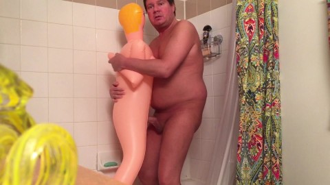 Fucking My Blowup Sex Doll In Bathroom