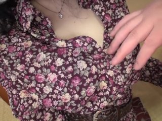 Japanese granny with big juicy tits is a squirter