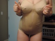 Preview 4 of Outtake MIlky mama strips and teases in short silly clip